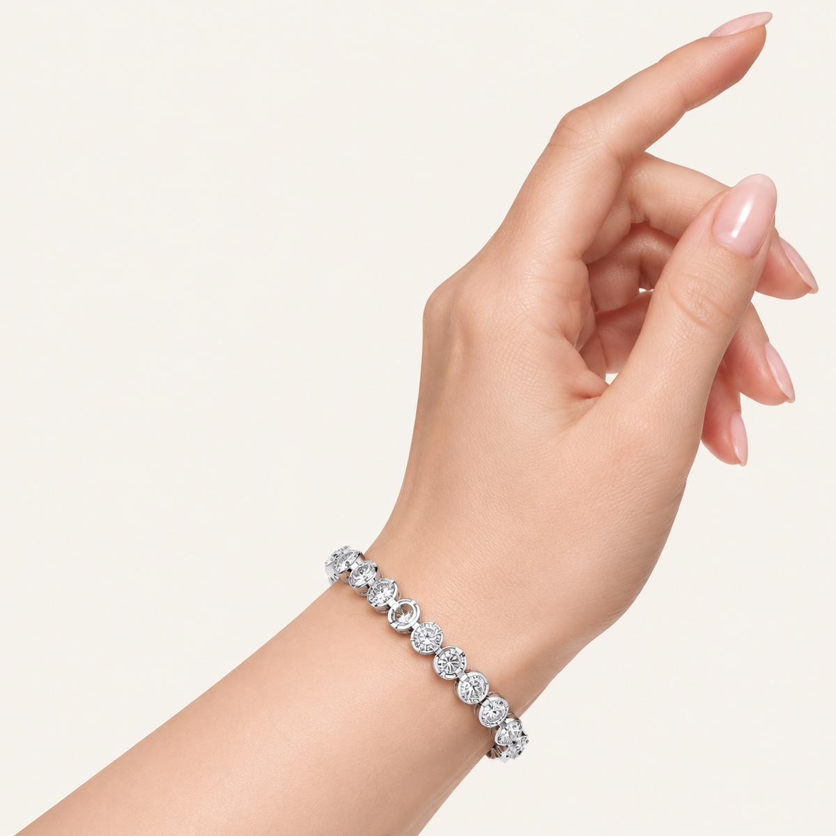 7.00CT Round Cut Lab Grown Diamond Tennis Bracelet