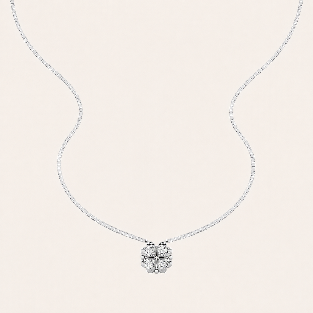 1 CT Round Cut Lab Grown Diamond Statement Necklace