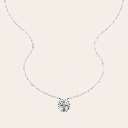 1 CT Round Cut Lab Grown Diamond Statement Necklace