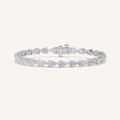 8.5CT Pear Cut Lab Grown Diamond Tennis Bracelet