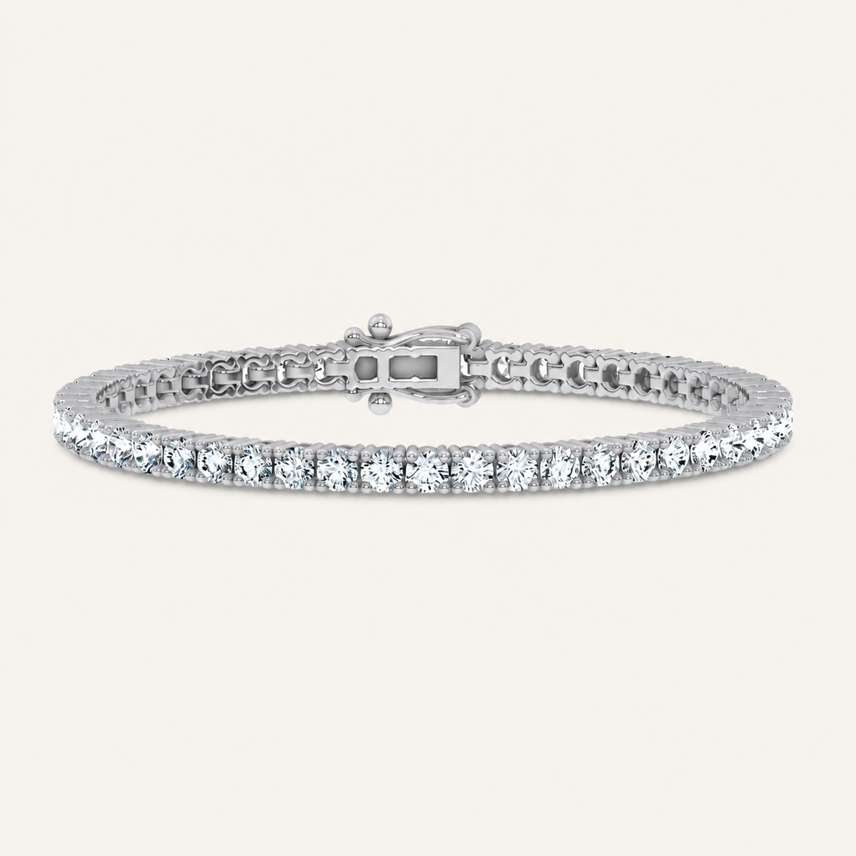 7.00CT Round Cut Lab Grown Diamond Bracelet