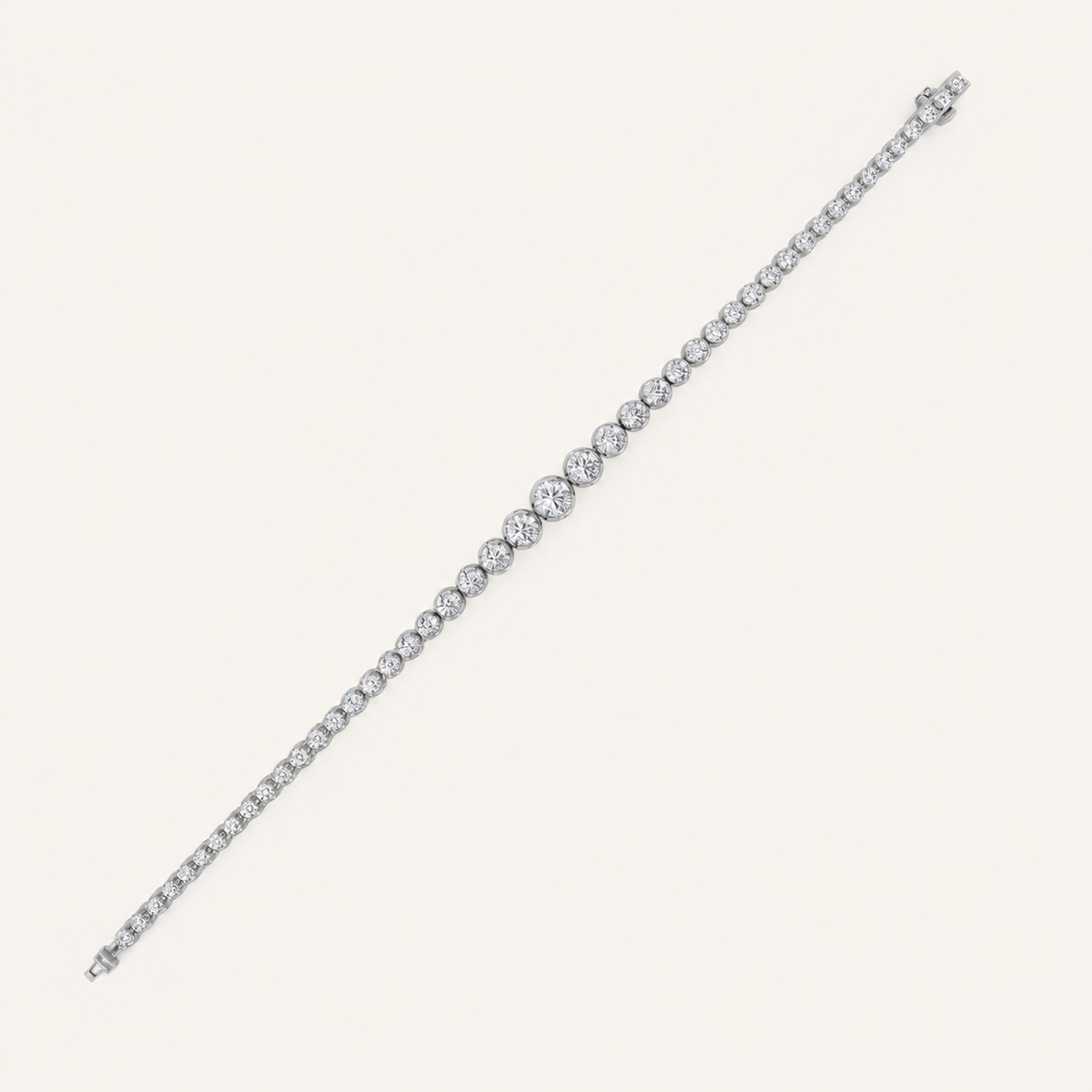 5CT Round Cut Lab Grown Diamond Graduating Tennis Bracelet