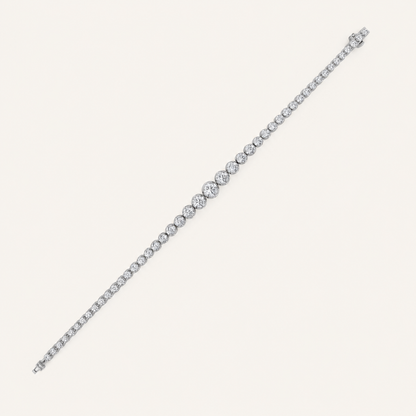 5CT Round Cut Lab Grown Diamond Graduating Tennis Bracelet