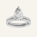 2.50CT Pear Cut Lab Grown Diamond Bridal Set