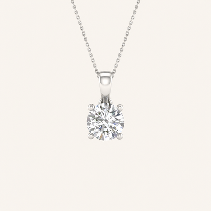0.50CT Round Cut Lab Grown Diamond Pendant