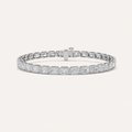 10CT Emerald Cut Lab Grown Diamond Tennis Bracelet
