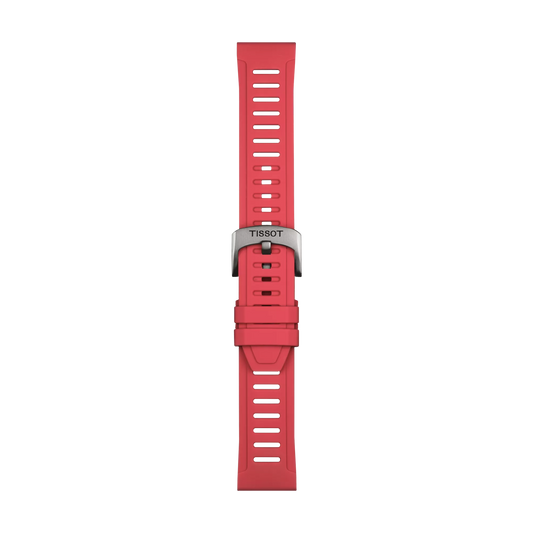 Tissot Official Red Silicone Strap Lugs 21 mm 1