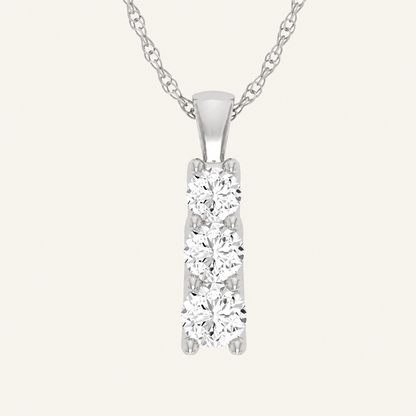1.00CT Round Cut Certified Lab Grown Diamond Pendant