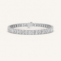 15CT Emerald and Oval Cut Lab Grown Diamond Bracelet
