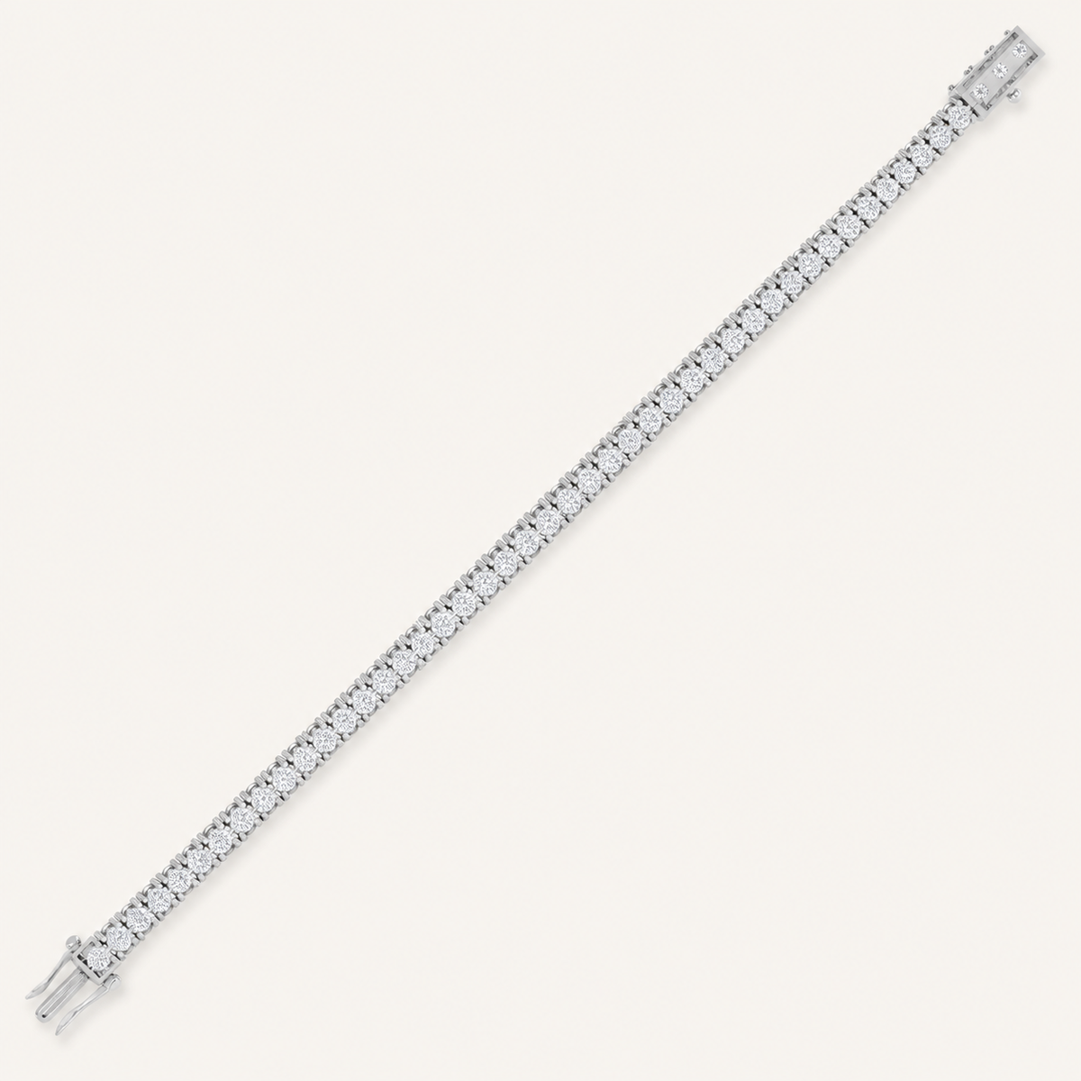 6.00CT Round Cut Lab Grown Diamond Tennis Bracelet