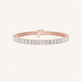15CT Emerald Cut Lab Grown Diamond Tennis Bracelet