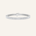 15CT Emerald Cut Lab Grown Diamond Tennis Bracelet