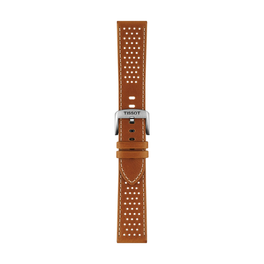 Tissot Official Light Brown Leather Strap Lugs 22mm 1