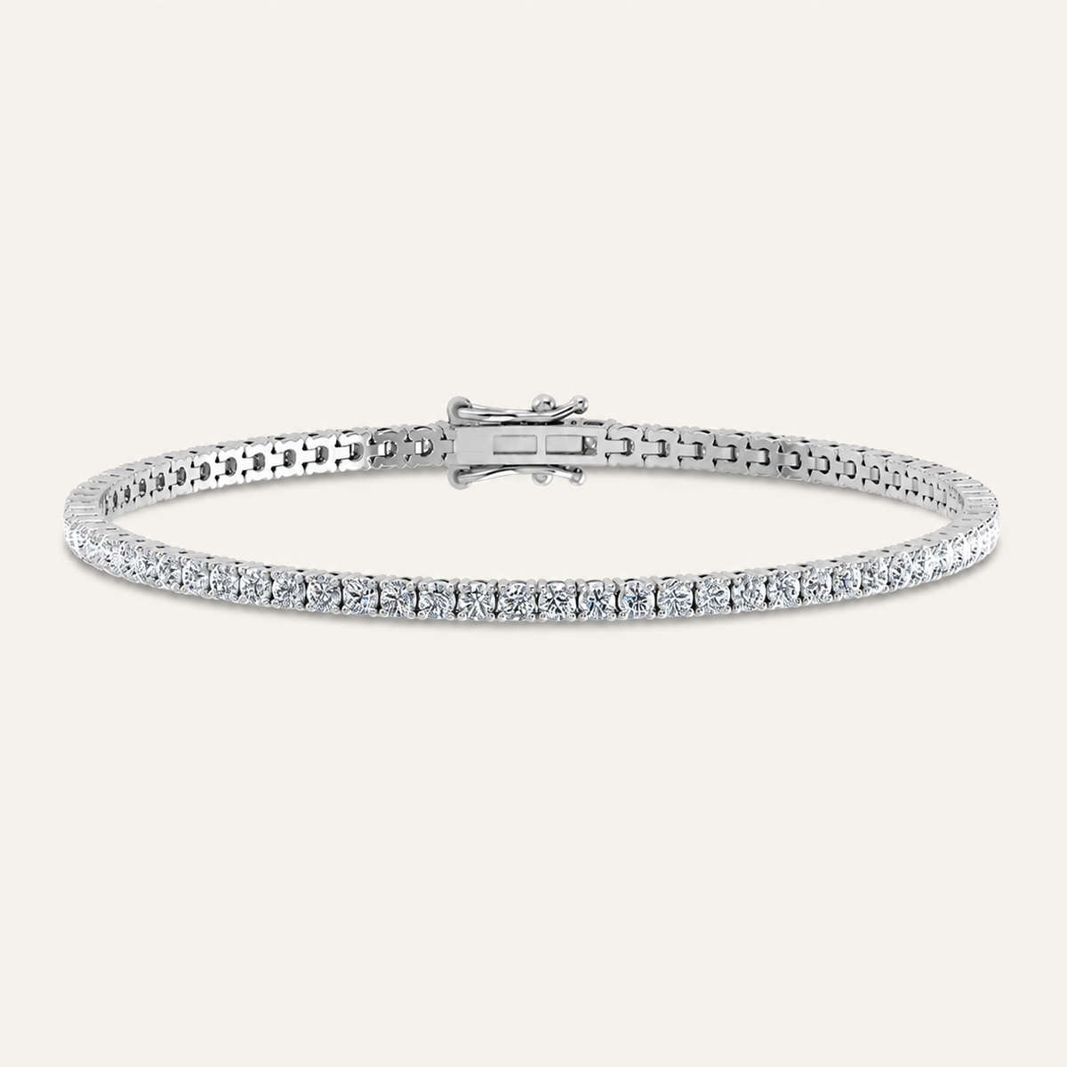 2.98CT Round Cut Lab Grown Diamond Tennis Bracelet