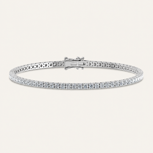2.98CT Round Cut Lab Grown Diamond Tennis Bracelet