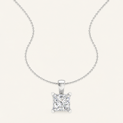 2.00CT Princess Cut Certified Lab Grown Diamond Pendant