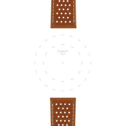 Tissot Official Light Brown Leather Strap Lugs 22mm 3