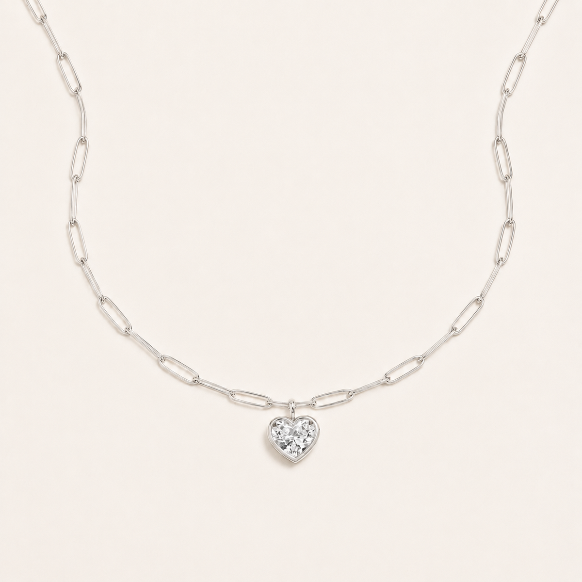 4CT Heart Cut Lab Grown Diamond Heart Shaped Pendant Necklace