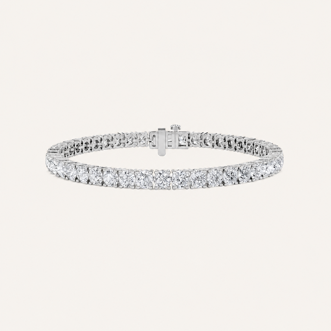10CT Round Cut Lab Grown Diamond Tennis Bracelet