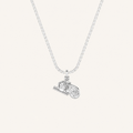 1CT Pear Cut Lab Grown Diamond Zodic Pendant Necklace