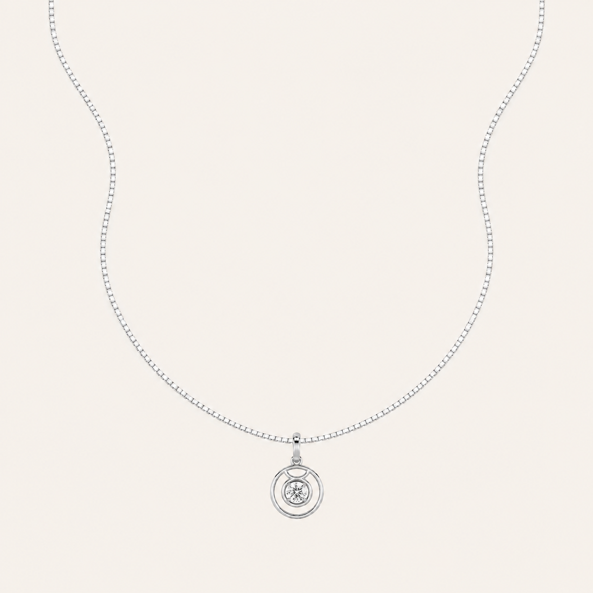 1CT Round Cut Lab Grown Diamond Pendant Necklace