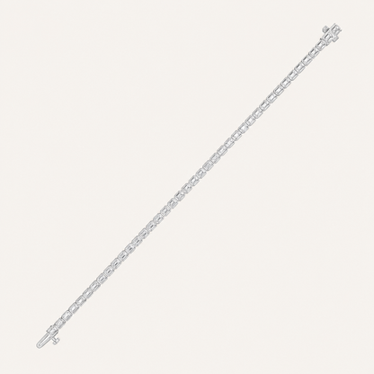 10CT Emerald Cut Lab Grown Diamond Tennis Bracelet
