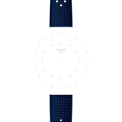 Tissot Official Blue Rubber Strap Lugs 20mm 3
