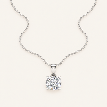 0.50CT Round Cut Lab Grown Diamond Pendant