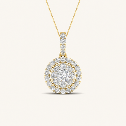 0.50CT Round Cut Lab Grown Diamond Pendant Necklace