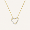 2.5CT Emerald Cut Lab Grown Diamond Pendant Heart Necklace