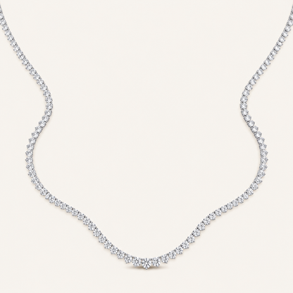 5.20CT Round Cut Lab Grown Diamond Graduated Necklace