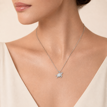 1.5CT Oval Cut Lab Grown Diamond Pendant Necklace
