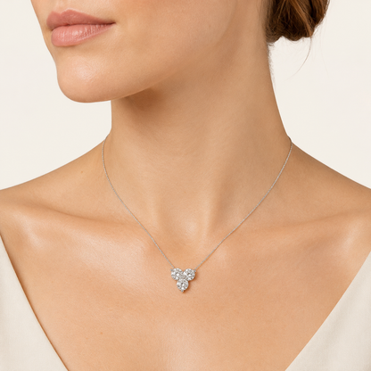 1CT Round Cut Lab Grown Diamond Pendant Necklace