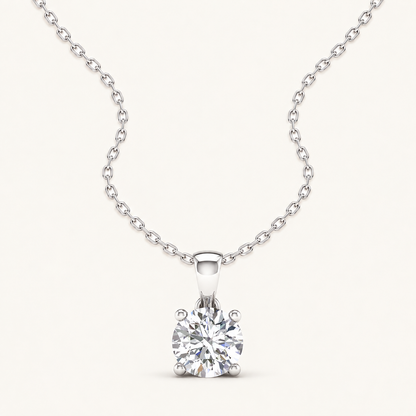 1.00CT Round Cut Lab Grown Diamond Pendant