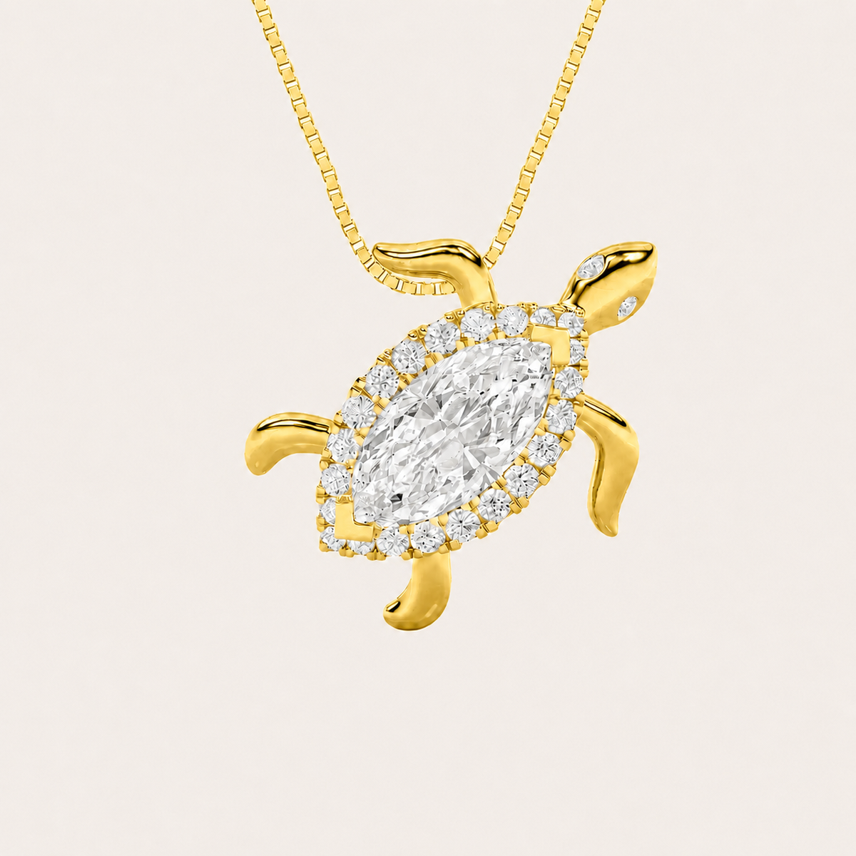 2CT Marquise Cut Lab Grown Diamond Pendant Necklace