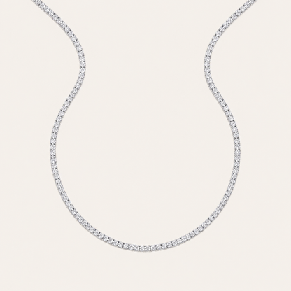 15CT Round Cut Lab Lab Grown Diamond Tennis Neckalce
