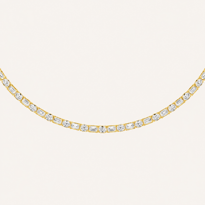 25CT Oval & Emerald Cut Lab Grown Diamond Statement Necklace