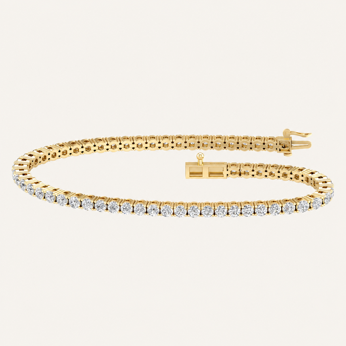 4.00CT Round Cut Lab Grown Diamond Tennis Bracelet