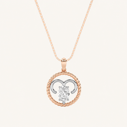 1CT Oval Cut Lab Grown Diamond Pendant Necklace