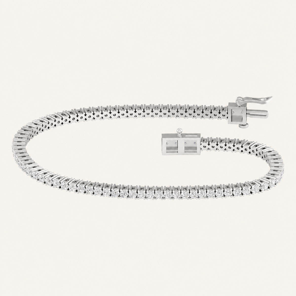 2.00CT Round Cut Lab Grown Diamond Tennis Bracelet