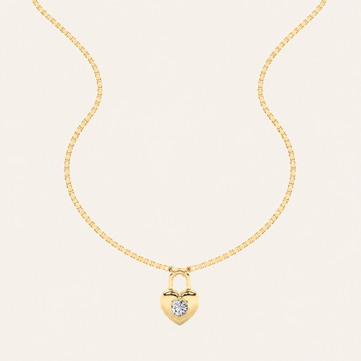 5CT Round Cut Lab Grown Diamond Heart Shaped Pendant Necklace