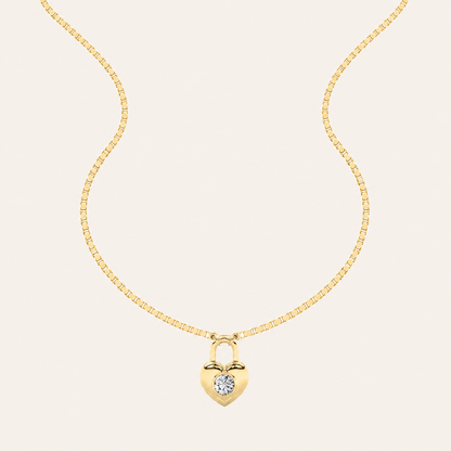 5CT Round Cut Lab Grown Diamond Heart Shaped Pendant Necklace