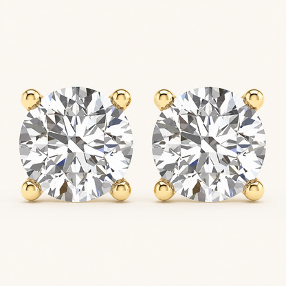 0.50 CT Round Lab Grown Diamond Earrings