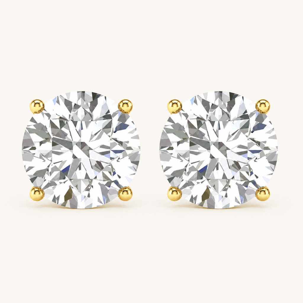 0.50 CT Round Lab Grown Diamond Earrings
