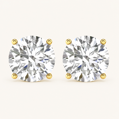 0.50 CT Round Lab Grown Diamond Earrings