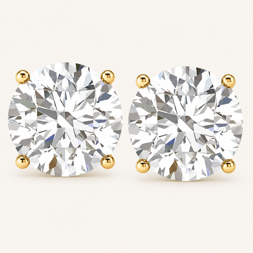 0.50 CT Round Lab Grown Diamond Earrings