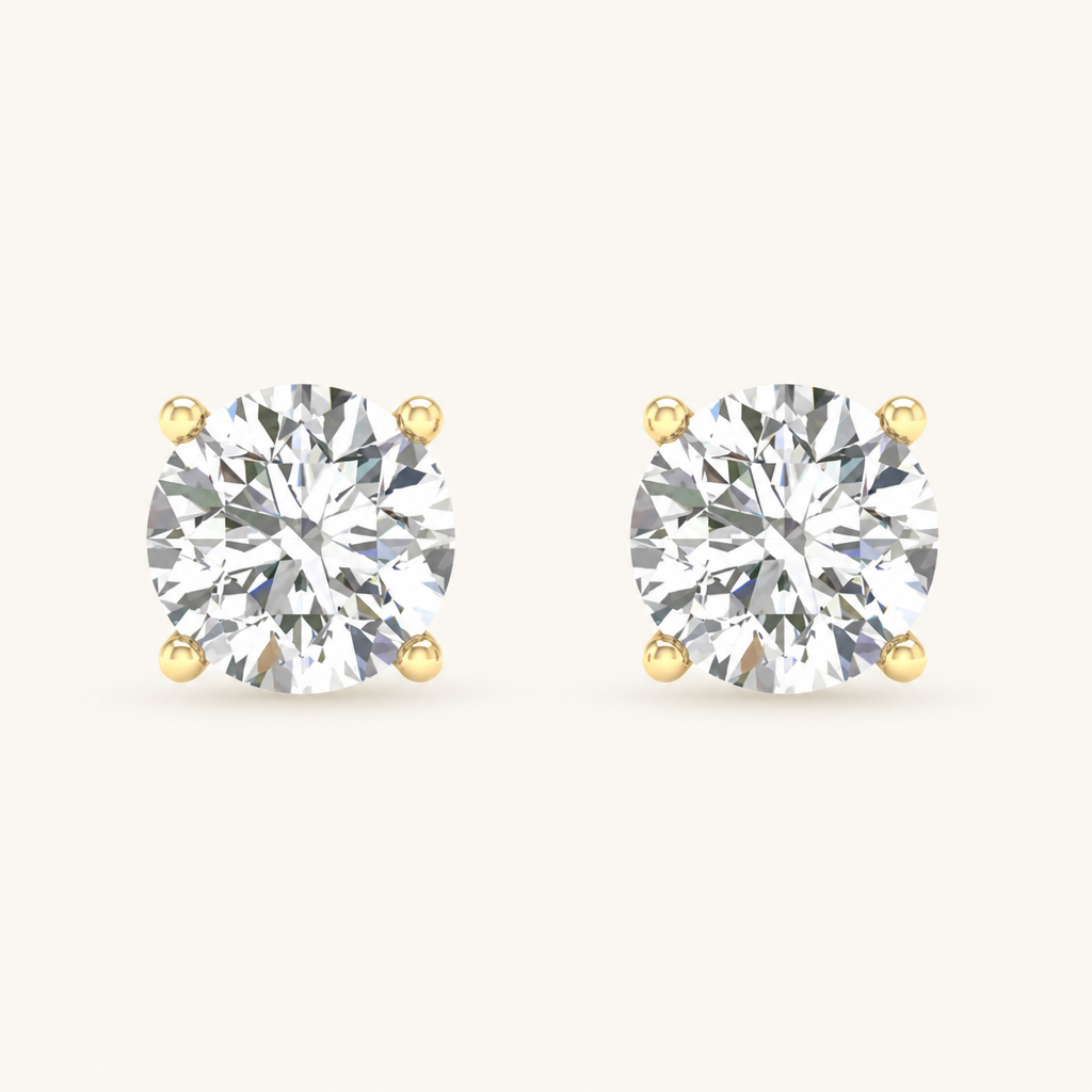 2.00 CT Round Lab Grown Diamond Earrings