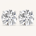 0.50 CT Round Lab Grown Diamond Earrings