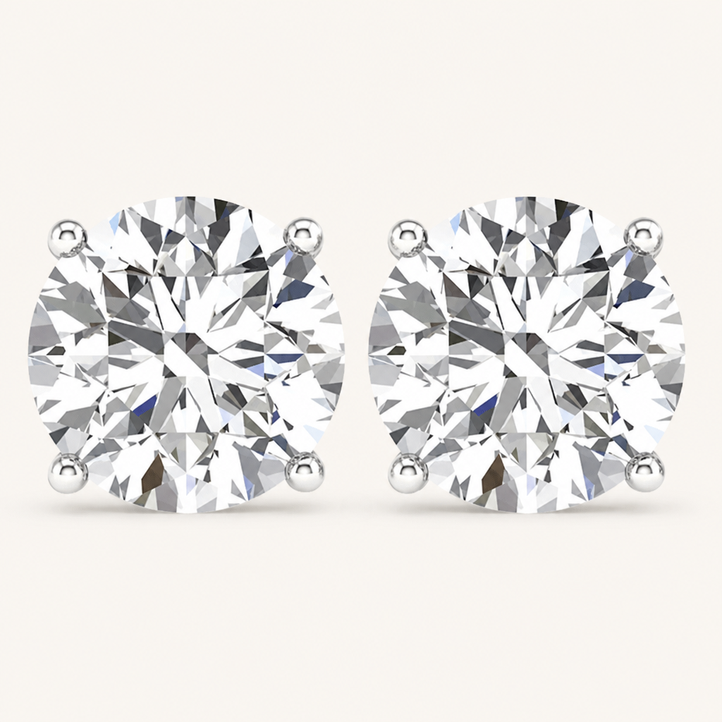 0.50 CT Round Lab Grown Diamond Earrings