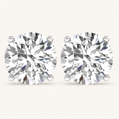 0.50 CT Round Lab Grown Diamond Earrings